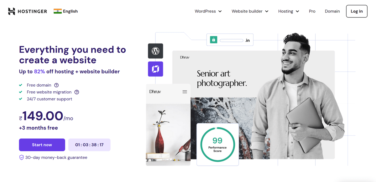 hostinger web hosting india