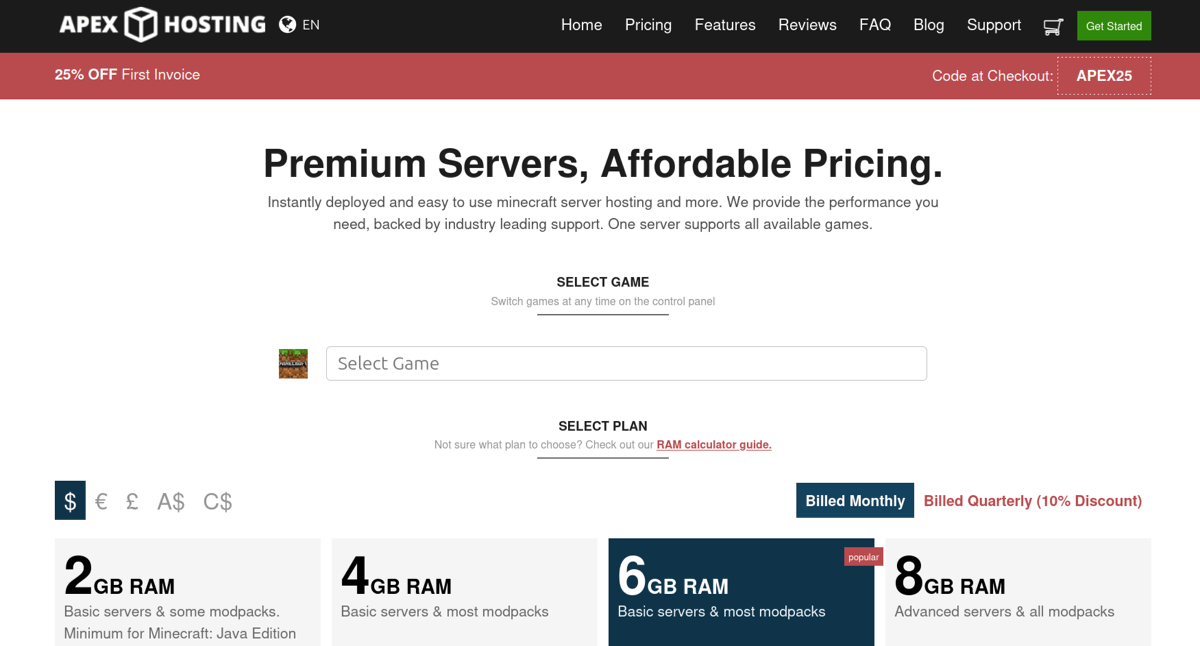 apex hosting game server hosting