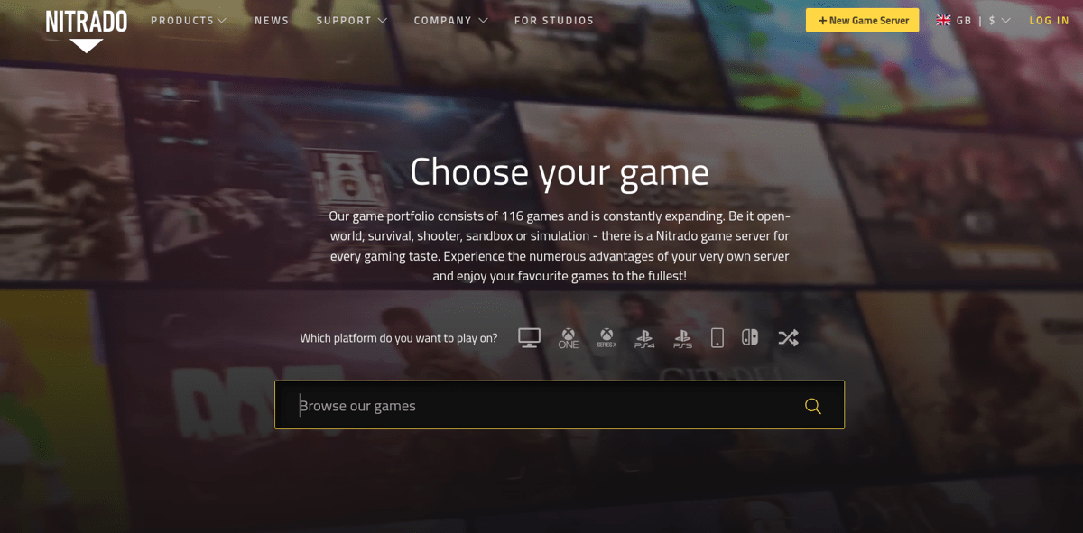 nitrado game server hosting