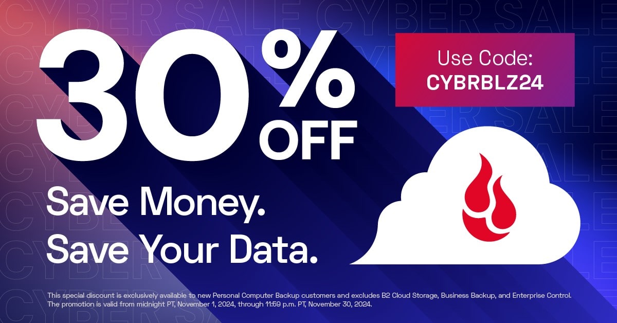 backblaze black friday sale 2024