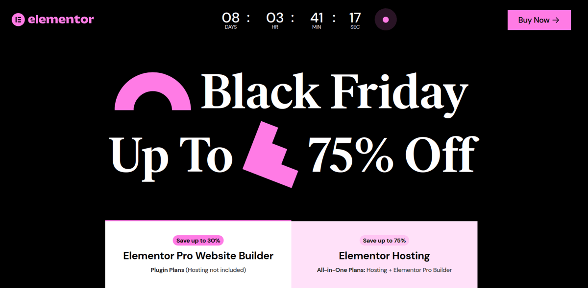 elementor black friday sale 2024