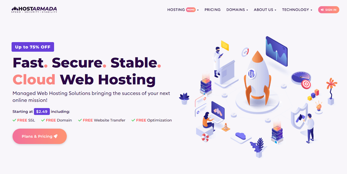 hostarmada web hosting