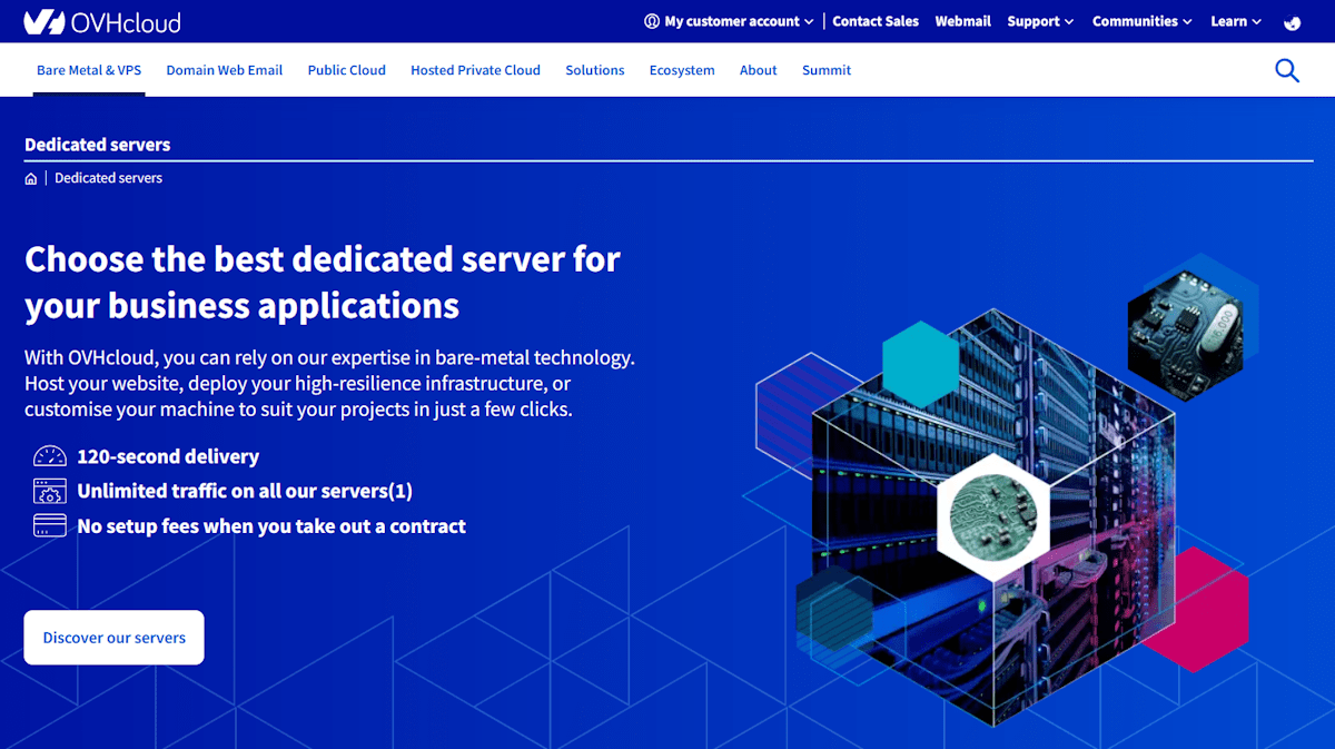 ovhcloud dedicated server hosting