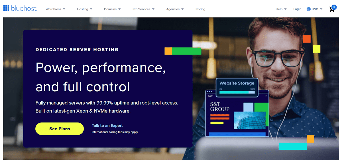 bluehost dedicated server hosting