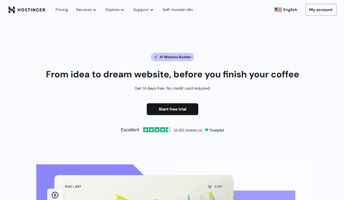 hostinger ai website builder