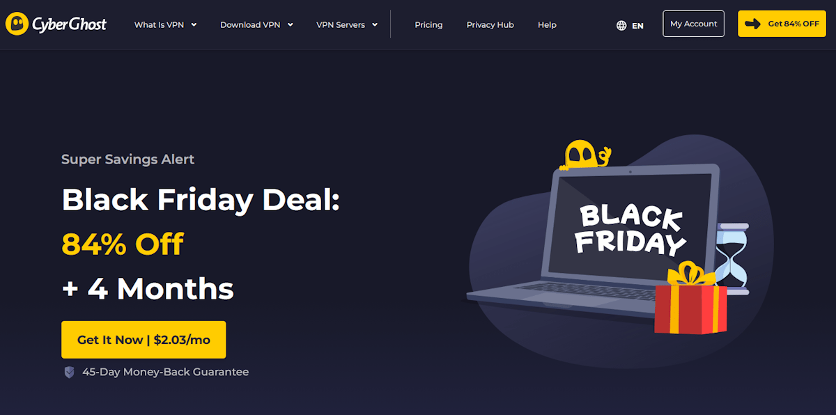 cyberghost vpn black friday sale 2025