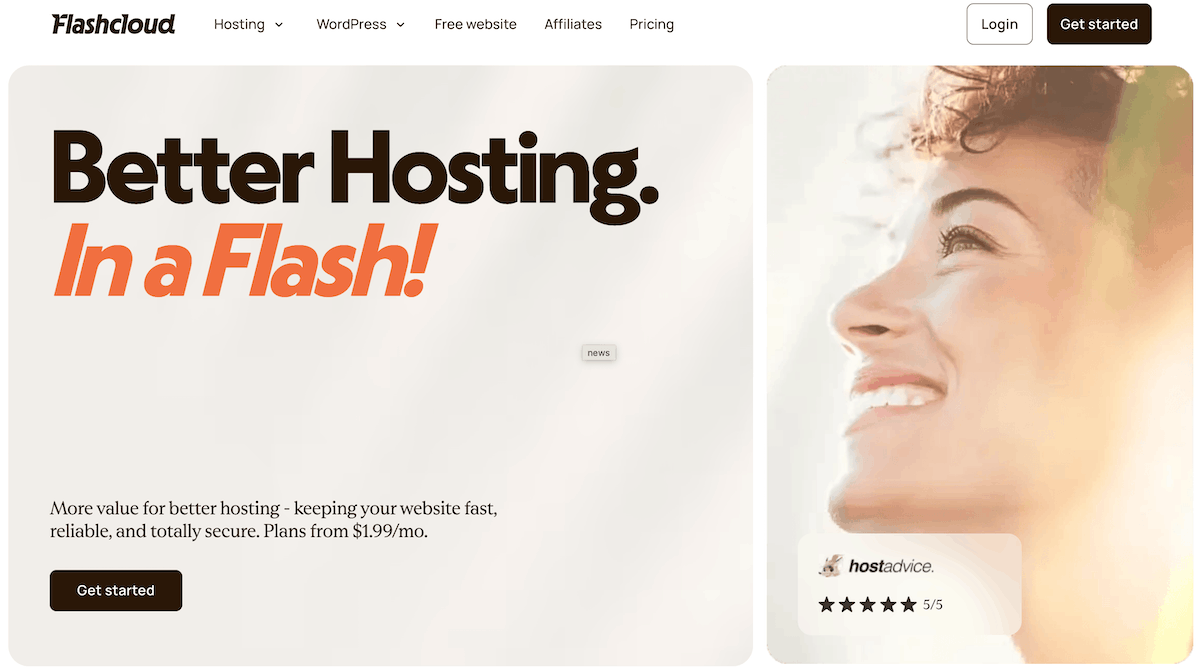 Flashcloud homepage