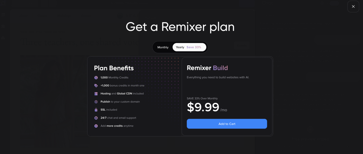 dreamhost remixer plan