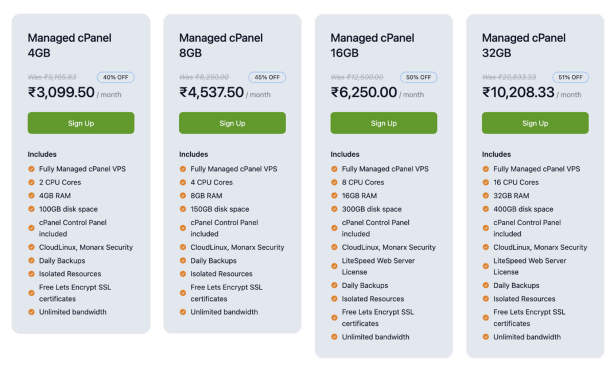 hostingraja managed vps plan