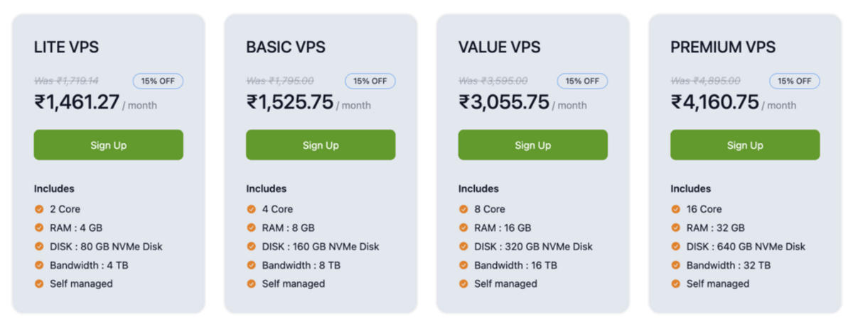 hostingraja vps hosting plan